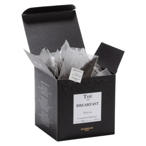 Thé noir Breakfast Dammann - boîte de 50 sachets ouverte