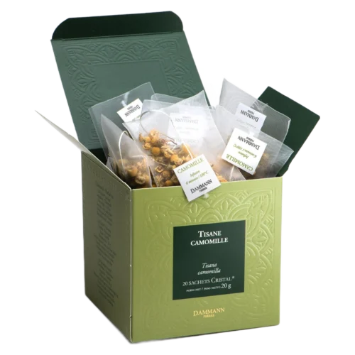 Tisane Camomille Dammann - boîte de 20 sachets ouverte