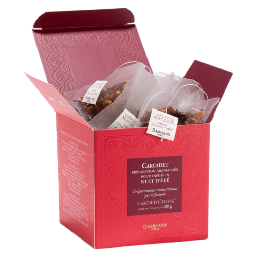 Carcadet Nuit d'Été Dammann - boîte de 20 sachets ouverte