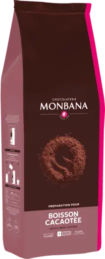 CHOCOLAT EN POUDRE LACTÉ MONBANA SPÉCIAL DA 1 KG — CaféOcéane, Le Havre