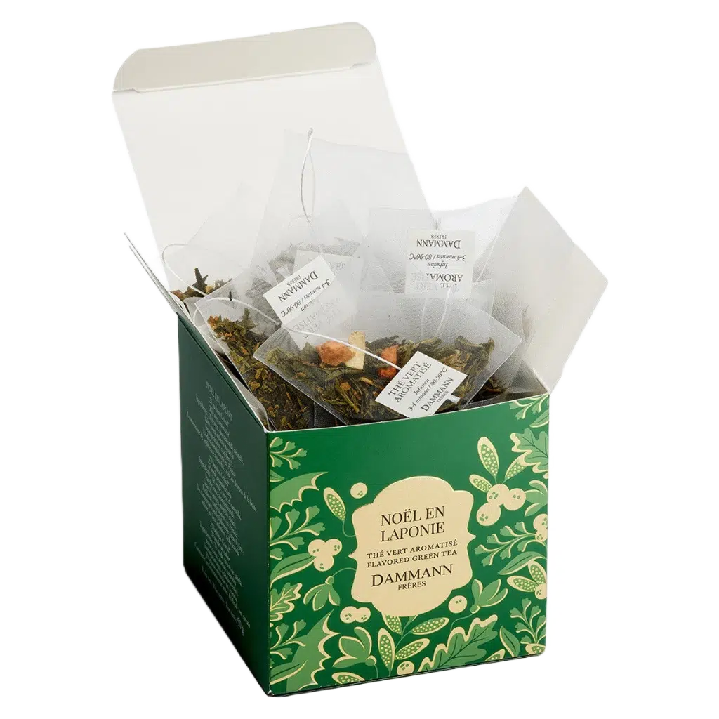 DAMMANN – THÉ VERT NOËL EN LAPONIE – 25 SACHETS CRISTAL