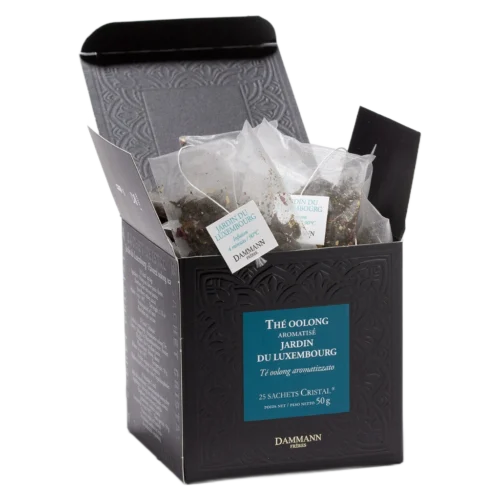 Thé Oolong Jardin du Luxembourg Dammann - boîte de 25 sachets ouverte