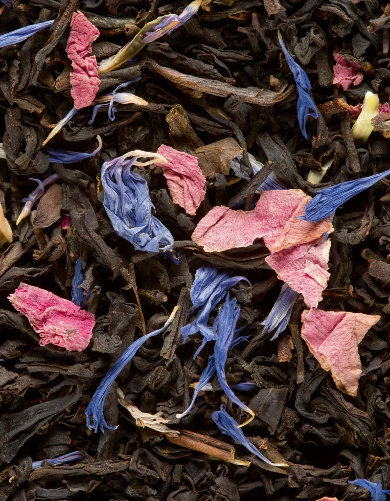 Thé Noir Coquelicot Gourmand Dammann vrac – thé noir coquelicot vanille amande biscuit