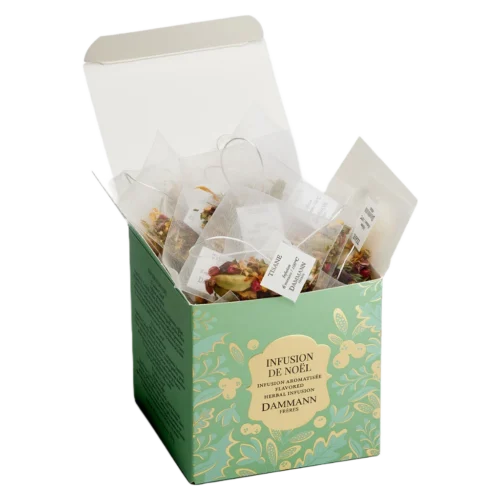 Tisane de Noël Dammann - boîte de 25 sachets ouverte