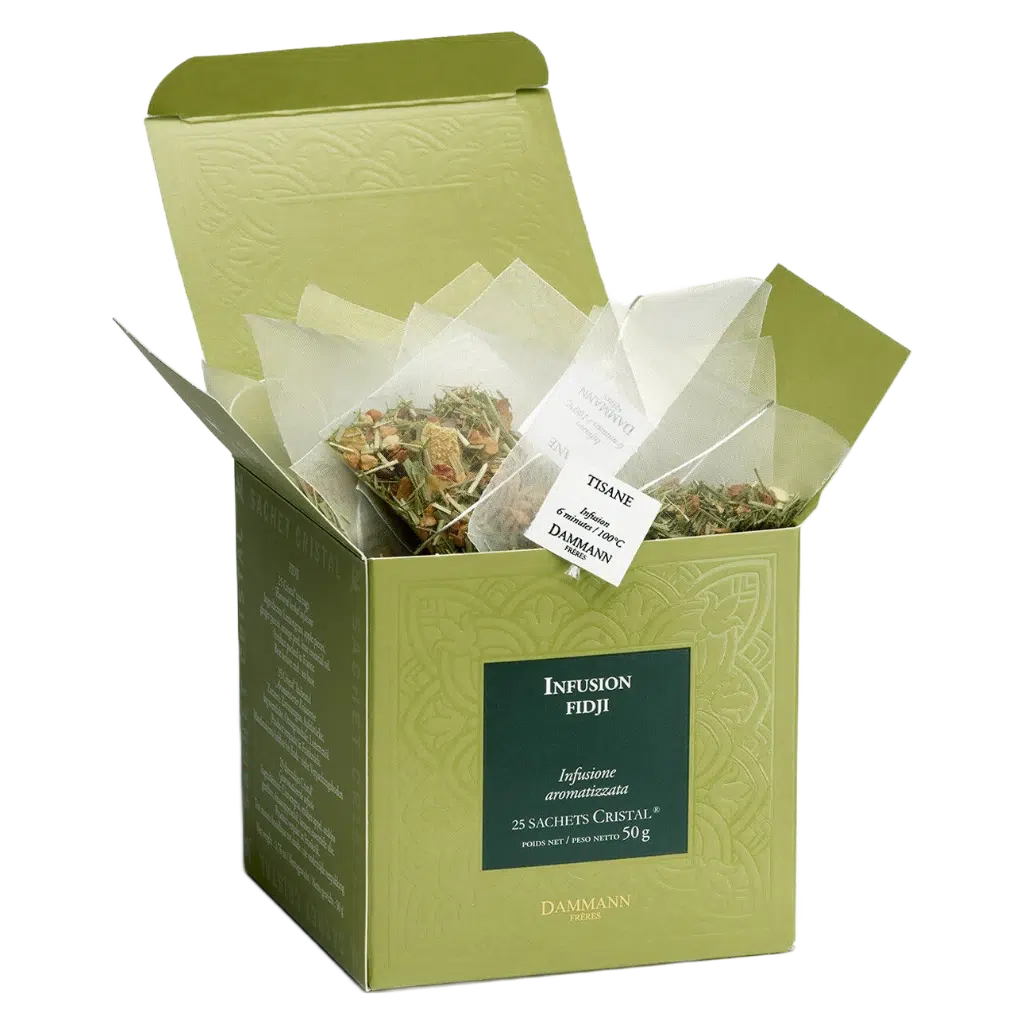 Tisane Fidji Dammann - boîte de 25 sachets ouverte