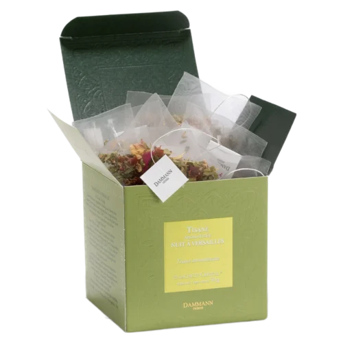 Tisane Nuit à Versailles Dammann - boîte de 25 sachets ouverte