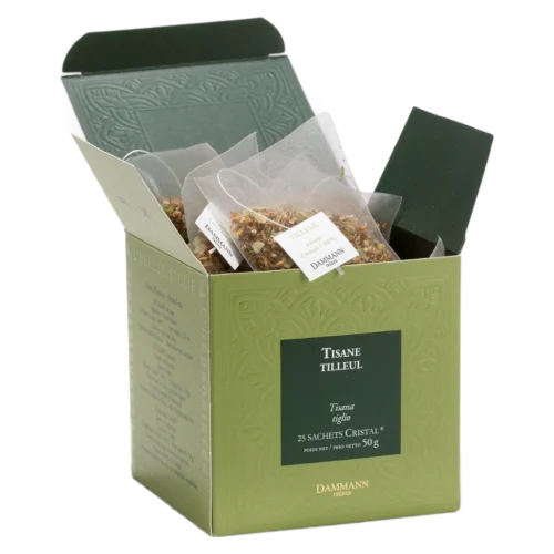 Tisane Tilleul Dammann - boîte de 25 sachets ouverte