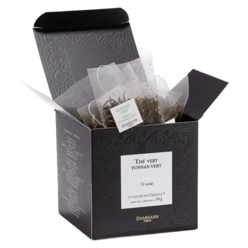 Thé Vert Yunnan Vert Dammann - boîte de 25 sachets ouverte